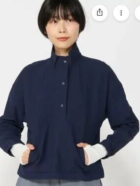 GAP Navy Pullover Sweatshirt with White Cuff Details